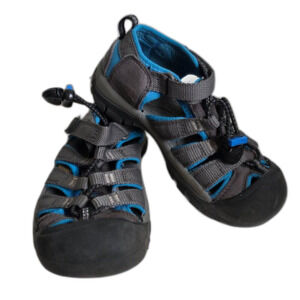 KEEN Kids Newport H2 Sandals | Size 11 | Pull On Bungee Cinch Blue Rubber Toe